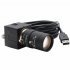 High speed 720p 60fps global shutter usb2 camera with 5-50mm varifocal zoom lens for Machine Vision