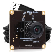 ELP 2MP Global shutter 1200P 1080P 90FPS USB Camera Module with Fisheye Lens 200 Degree