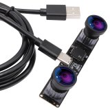 ELP 4MP 3840X1080P 60FPS 120 Degree No Distortion Wide Angle Dual Lens USB Camera