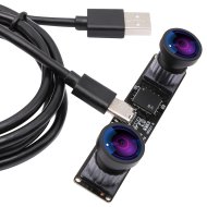 ELP 4MP 3840X1080P 60FPS 120 Degree No Distortion Wide Angle Dual Lens USB Camera