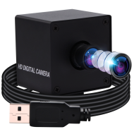 ELP 48MP High Resolution USB Camera 90 Degree No Distortion Lens with Metal Case