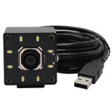 ELP 1/2.8" SONY IMX415 Sensor night vision 4K USB camera with White LED ELP-ELP-USB4K02AF-KL100W