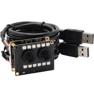 2MP WDR AR0230 Dual Lens Camera Module USB 2.0 for Face Recognition With IR LED Board
