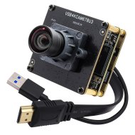 ELP 1/1.8” Sony IMX678 Sensor 4K USB3.0 & HDMI Camera Module with M12 No Distortion V100 Lens