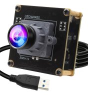 ELP 4K USB3.0 Camera Module Large Sensor IMX678 Type C Connector with No Distortion 100° Lens