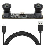 ELP 1200P Global Shutter Synchronous Dual Lens USB Camera Module No Distortion 100 Degree