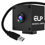 ELP 5MP Global Shutter USB3.0 Camera MJPEG 60fps YUY2 60fps OG05B10 No Distortion Lens 86 Degree