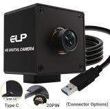 ELP 20MP USB3.0 Camera Autofocus 30fps 1/1.8 AR2020 Sensor No Distortion 95 Degree Mini Webcam