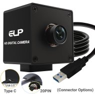 ELP 20MP USB3.0 Camera Autofocus 30fps 1/1.8 AR2020 Sensor No Distortion 95 Degree Mini Webcam