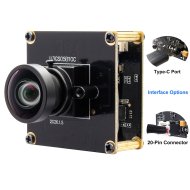 ELP 5MP Global Shutter USB3.0 Camera Module MJPEG 60fps OG05B10 with No Distortion Lens 100 Degree