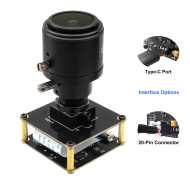 ELP 5MP Global Shutter USB3.0 Camera Module MJPEG 60fps OG05B10 Sensor with M12 2.8-12mm Lens