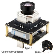 ELP 4K 60fps Autofocus USB3.0 Camera Module Large Sensor 1/1.8'' IMX678 No Distortion 65 Degree