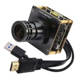 ELP 1/1.8” Sony IMX678 Sensor 4K USB3.0 & HDMI Camera Module with M16 Low Light 4mm Lens