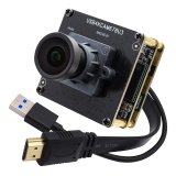 ELP 1/1.8” Sony IMX678 Sensor 4K USB3.0 & HDMI Camera Module with Wide Angle M12 3.9mm Lens