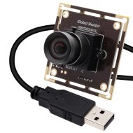 ELP 800P Global Shutter Monochrome USB Camera Module with No Distortion Lens 49 Degree