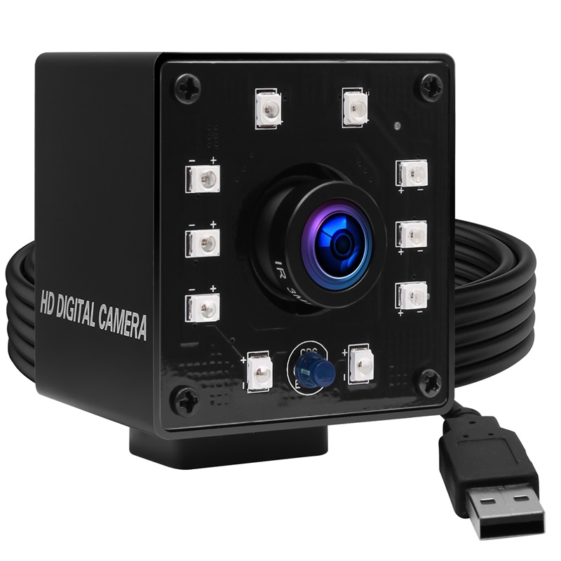 ELP 1080P H.264 USB Camera IR LED Low Illumination IMX323 Sensor 3.6mm Lens for Car Tracking System - Click Image to Close
