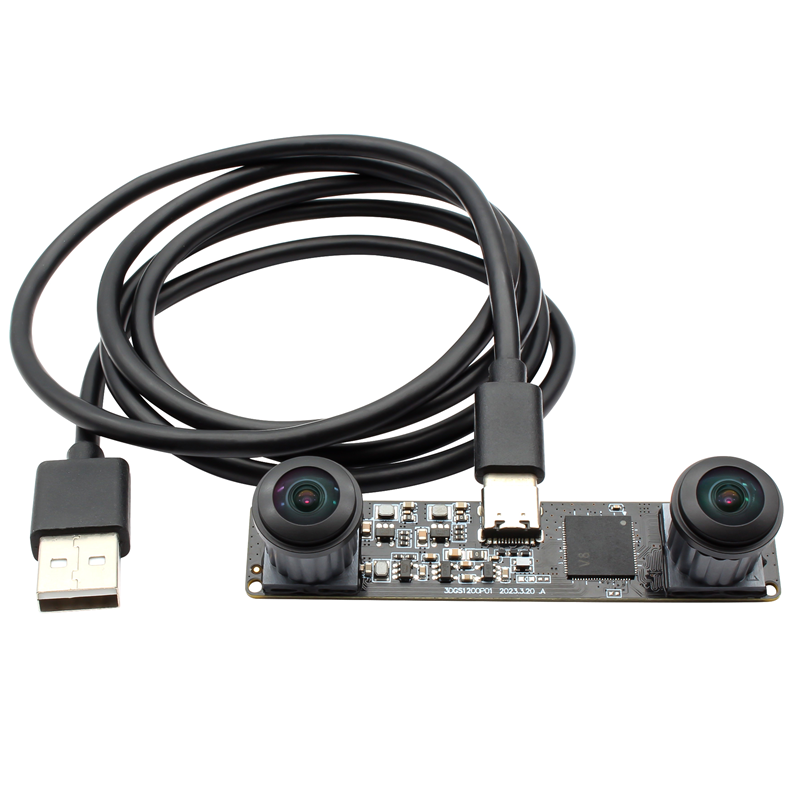 ELP 1200P Global Shutter Synchronous Dual Lens USB Camera Module with Fisheye Lens 180 Degree - Click Image to Close